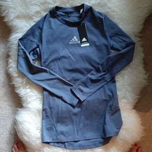 New grey Adidas workout top size small